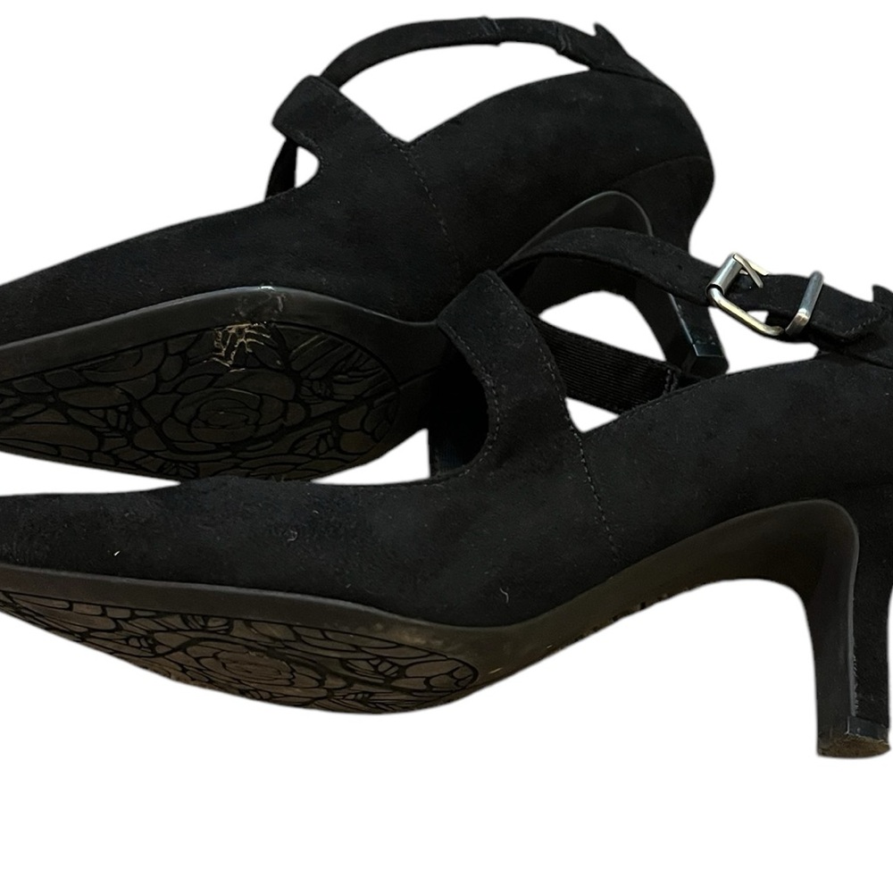 Rockport Women's Black Suede Strappy Heels women's 8.5 EUC like new - Picture 4 of 7